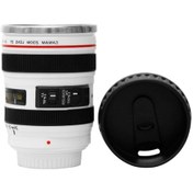 Resim Mufunye Fotoğrafçılar İçin Özel Kamera Lensli Kahve Kupası - 400ml Siyah/beyaz Beyaz 