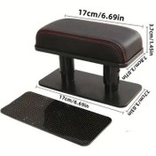 Resim Honeybeeshop Pu Deri Araba Kol Dayama Pedi Siyah Konforlu Dirsek Desteği Dayanıklı Şık İç Aksesuar 