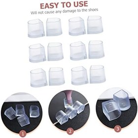 Resim SEWOART Dans Topuk Koruyucuları 12 Adet Yüksek Topuk Koruyucu Kılıflar Balo Dansı İçin Sessiz Ve Sessiz 