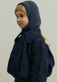 Resim Örme Çocuk Balaclava Bere İndigo - İndigo / 1-4 Yaş 