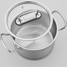 Resim Korkmaz Proline 8 Parça Inox Derin Tencere Seti 18/10 Paslanmaz Çelik 16-20-24 cm İndüksiyon ve Fırın Kullanımına Uygun 