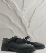 Resim Rakerplus Siyah Mat Cırtlı Kalın Tabanlı Kız Çocuk Okul Ayakkabısı 