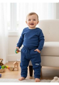 Resim Zekids Erkek Çocuk Cepli Jogger Eşofman Alt-16386 Mavi 