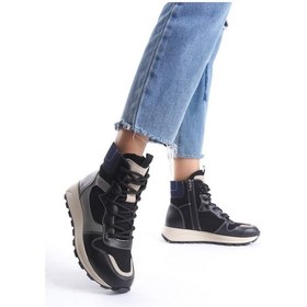 Resim Misref Siyah Lacivert Sneaker Günlük Hafif Spor Bot Ayakkabı Siyah 