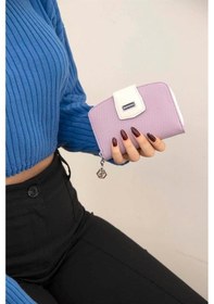 Resim Silver Polo Sp874 Kadın Cüzdan & Kartlık Petek Lila-kemik 