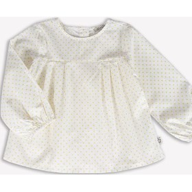 Resim Ozmoz Puantiye Baskılı Organik Bebek Bluz (450864446) 