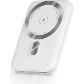 Resim Polosmart PBS133 Magsafe Kablosuz Hızlı Taşınabilir Şarj Cihazı Powerbank 5000 Mah Beyaz 