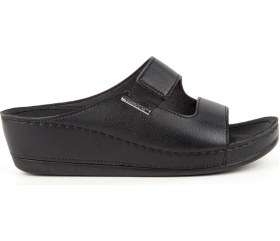 Resim Muya Panna Anatomik Taban Jel Destekli Topuk Dikeni Dört Mevsim Kadın Terlik Siyah 