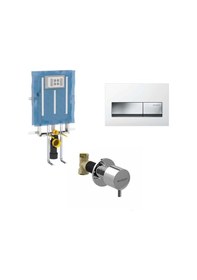 Resim Geberit Alpha Gömme Rezervuar Seti 8 Cm - Alpha50 Beyaz 