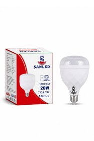 Resim ŞANLED 20w Tasarruflu E27 Beyaz Renk Torch Led Ampul-1-2-4-6-8-10 Adet 
