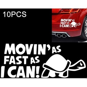 Resim Sones 10 Pcs Olabildiğince Hızlı Hareket Eden Desen Yansıtıcı Çıkartma Araba Plakası, Boyut: 14.8x6cm Gümüş 