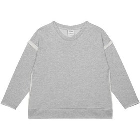 Resim Antebies Organik Gri Kontrast Detaylı Uzun Kollu Manşetli Erkek Çocuk Sweatshirt 