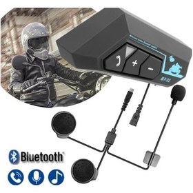Resim Kablosuz Motosiklet Kask Kulaklığı Bluetooth Mikrofonlu Sürüş Sistemi Çok Renkli 