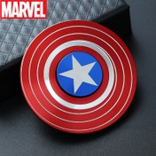 Resim 1 adet MARVEL Örümcek Adam Demir Adam Kaptan Amerika Kalkan Parmak Spinner - Kırmızı ve Siyah Metal Dekompresyon Spinner, Okul, Ofis veya Hediye için Rahat Oyuncak, Okul Dekorasyonu, Dinamik Tasarım, Dayanıklı Yapı 