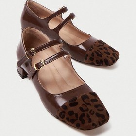 Resim Mubiano Hakiki Deri Collection Kadın Düz Rugan Babet Kahverengi/leopar - Mcsr1008 - Khlpr Kahverengi/leopar 