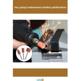 Resim Letsii 10 Parça Kalıpçı Taşlama Ucu Seti Metal, Ahşap ve Plastik Yüzeyler Için 