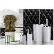 Resim Primanova Lenox Beyaz Banyo Aksesuar Seti 5 Parça Beyaz 