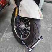 Resim 1 Adet Ağır Hizmet Tipi Hırsızlık Karşıtı U Şekilli Kilit PVC Kaplama ve Cilalı Paslanmaz Çelik Yapı - Motosikletler, Bisikletler, Elektrikli Scooterlar için Hidrolik Dirençli Güvenlik - 2 Anahtar Dahil & Lastik Koruma, Bisiklet Kilitleme Sistemi, Şık Metalik Bitiş, Dayanıklı Kilit Tasarımı 