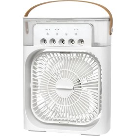 Resim Mi7a 600 ml Ulrasonik Hava Vantilatörü Nemlendirici Fan Pervane Buhar Makinesi ve Buzlu Klima Rgb Işıklı 