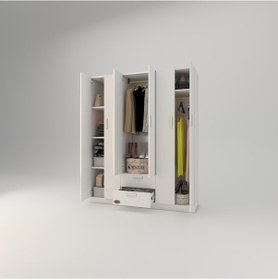 Resim Kenzlife Gardırop 6 Kapılı Çekmeceli Begonvil150 Byz Kapaklı Gardolap Dolap 