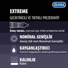 Resim Durex Extreme 20’li Prezervatif + Extreme Jel 50ml 