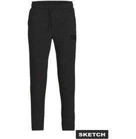 Resim Jack & Jones Jack Jones Erkek Düz Paça Eşofman Altı 12290437 Siyah 
