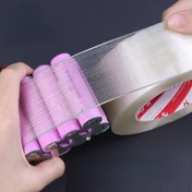 Resim Yüksek Sıcaklıkta Fiberglas Yalıtım Bandı Lityum Pil Paketi İçin - Tek Taraflı Yapışkan, Güçlü Sızdırmazlık Sabit Şeritler, Plastik Malzeme, 25m Uzunluk 