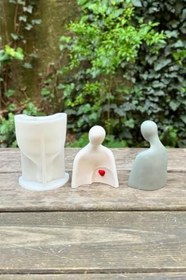 Resim Rufus Concept Heykel Baba Aile Silikon Mum Kalıbı 