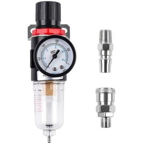 Resim Dashanshop Afr 2000 Pnömatik Filtre Regülatör Seti Yağ Su Ayırıcı Basınç Göstergeli Kompresör 