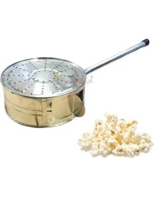 Resim Wishora Store Nostaljik Ocak Üstü Yağsız Mısır Patlatma Makinesi Hububat Pop Corn Tava Popcorn Tenceresi 