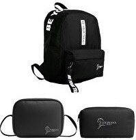 Resim Louisiana Polo 1140 Çanta - Termal Beslenme - Kalemlik Beyaz Okul Seti 