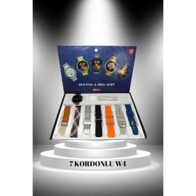 Resim Bi Seyyar 2025 Model Çok Kordonlu Akıllı Saat ve Bluetooth Kulaklık El Fenerli - BI001V-4Z2AB3 