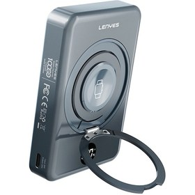 Resim Lenyes Pw1010d Standlı Wireless Powerbank Pd 20w Dijital Led Kablosuz Şarj Özellik 15w 10000mah Gri 