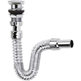 Resim Shuıvan Duş Teknesi Körüklü Sifon Krom Kaplı Aç-kapa-748 