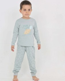 Resim Toontoy Kids Toontoy Erkek Çocuk Kaplumbağa Baskılı Pijama Takım Yeşil 