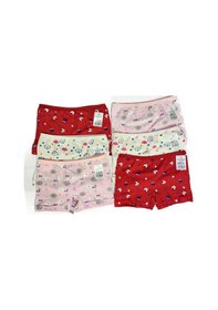 Resim 6 Adet Kız Çocuk Desenli Penye Boxer 403 