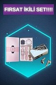 Resim Bileklikli Amoled Ekran Akıllı Saat ve Dijital Göstergeli Kablosuz Bluetooth Kulaklık ANC/ENC 