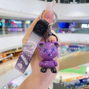 Resim Silver1 Zarif Anti-Kayıp Araba Anahtarlık Okul Çantası Çekicilik Bebek Yaratıcı Erkek ve Kadın Çift Yıldız Ayı Anahtarlık (Yurt Dışından) 