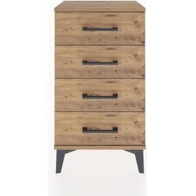 Resim Arges Komodin 4 Çekmeceli 44X30X80 Çam-Çam 