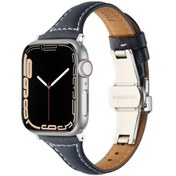 Resim iOS Uyumlu Watch Serisi 8 & 7 41mm / Se 2 & 6 & Se & 5 & 4 40mm / 3 & 2 Ve 1 38mm İçin Küçük Bel Kelebek Tokası Saat Kayış 