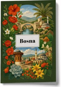 Resim Ümmet Coğrafyası 20 Bosna A6 Çizgili Mini Defter Not Defteri Çok Renkli 