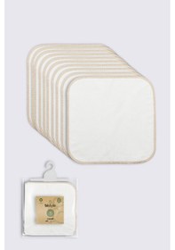 Resim Bistyle Organik 28x28 10 Lu Penye Mendil 90101 Ekru 