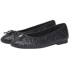 Resim Tommy Hilfiger Th Quılted Ballerına Kadın Siyah Babet - Fw0fw09264 