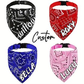 Resim Özelleştirilebilir Ayarlanabilir Köpek Bandanası - Kişiselleştirilmiş Evcil Hayvan Tüyü Havlu ve Kemer, Snap Kapatma ile, Yumuşak Polyester Kolye Küçük/Orta Köpekler için, 4 Renk (Siyah/Kırmızı/Mavi/Pembe) - Stok Stuffers ve Tatil Hediyeleri için İdeal, Köpek Aksesuarları, Evcil Hayvan Konfor Aksesuarı, Şık Evcil Hayvan Aksesuarı, Rahat Evcil Hayvan Giyimi, Küçük Köpek Sahipleri, Şık Evcil Hayvan Giyimi, Hafif Malzeme, Küçük Irk Köpekler 