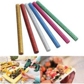 Resim Hobialem 12 Adet, Simli Silikon, Renkli Silikon, Ince Mum Silikon, Sıcak Çubuk Silikon 