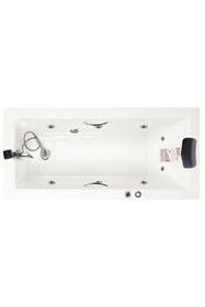 Resim Waterway Vırgınıa Jakuzi 150x70 H:55 Bonus Hidromasaj Sistemli Küvet Gövde Metal Ayak Dört Yön Panel 