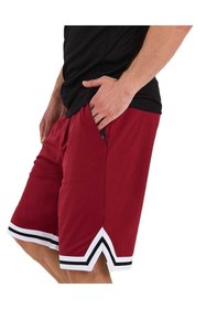 Resim Adams Erkek Polyester Beyaz Şeritli Basketbol Şort 