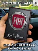 Resim senada Fiat Ön Arka Baskılı Oto Araç Ruhsat Kabı Kartlık Deri İsim Yazılı Kişiye Özel Cüzdan 