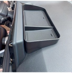 Resim Xuweiwei Araç Gösterge Paneli Organizer Tepsisi - Dayanıklı Pvc Kaymaz Tabanlı, Siyah İç Aksesuar 