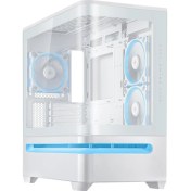Resim Asus Prıme AP202 Tg Kompakt Matx Uyumlu, Kavisli Cam Paneli, 420MM Gpu Desteği ve Patentli Alt Slot Havalandırma Tasarımıyla Üst Düzey Hava Akışı Beyaz 